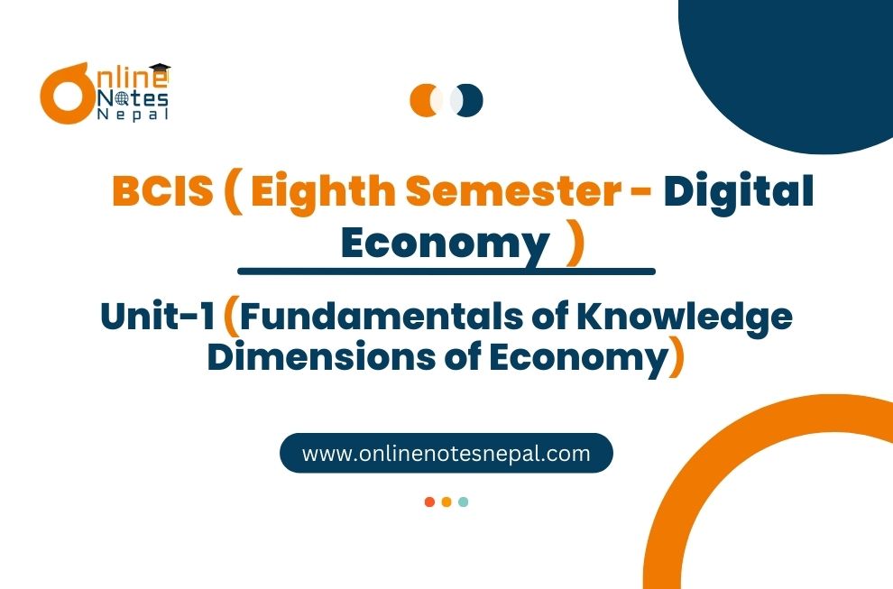 Unit I: Fundamentals of Knowledge Dimensions of Economy